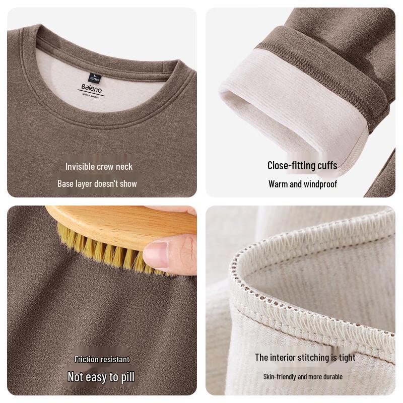 Baleno Men's Thermal Long-Sleeve Crew Neck Base Layer