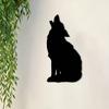 Standing Coyote Metal Wall Art, Western Wildlife Sculpture for Indoor Outdoor Decor