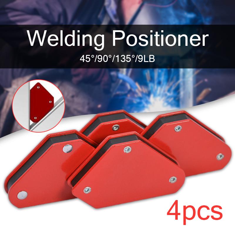 4pcs/set 9LB Magnetic Welding Holders Multi-angle Solder Soldering Locator 45/90/135 Degrees Weld Fixer Triangle Locator Tools