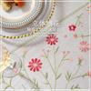 Embroidery Embroidery Cotton And Linen Fabric Small Floral Small Fresh Tablecloth Household Living Room Dining Table Cloth Modern