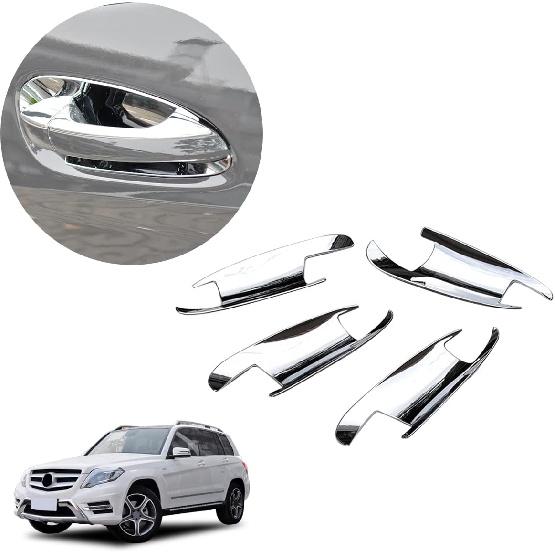 Chrome Door Handle Inserts Cup trim Fit For Mercedes-Benz C W204 GLK X204 ML GL GLS GLE Class W166 X166 2013 2014 2015 2016 2017 2018