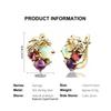 Women's Grape-Shaped Earrings with Natural Opal Amethyst Garnet Gemstones 925 Sterling Silver Fine Jewelry