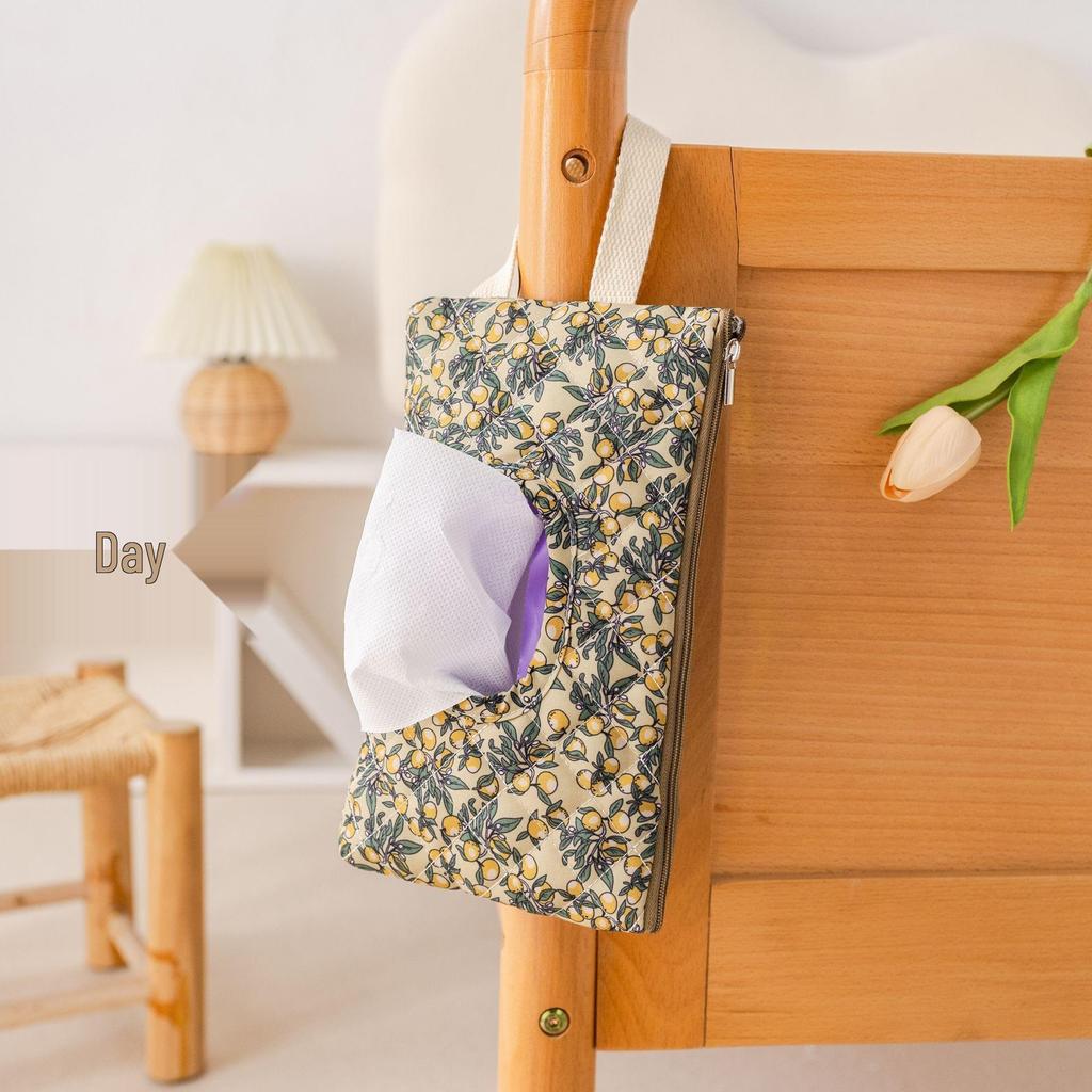 Korea 2026 Baby & Mom Travel Wet Wipe Hanging Bag with Printed Tissue Box Storage