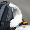 Přívěsek na klíče s ocasem z pravé liščí kožešiny pro ženy muže Pompom Osobnost Přívěsek na tašku Držák na klíče od auta Nadýchané doplňky Řetízek Šarm Dárek