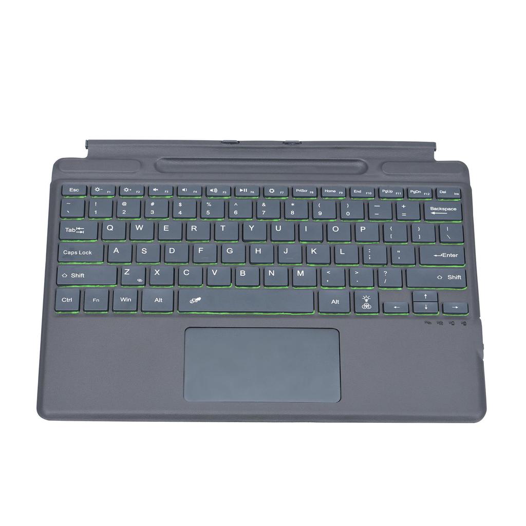 Compatible with Microsoft Surface Pro 8-11: Seven-color Backlit Wireless Bluetooth Touch Keyboard for Pro 4-7.