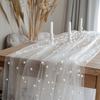 Outdoor wedding table flag pearl chiffon, holiday party, wedding party decoration, home table flag