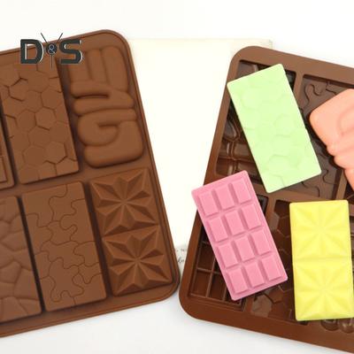 1Pc/2Pcs Dubai Chocolate Silicone Mold 6-Cavity Deep Chocolate Mold Thick Candy Bar Mold for Filling Knafeh Nut