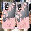 Case For Xiaomi Mi Poco X3 NFC 11 Lite M3 10T 9T 12 Redmi Note 10 9 9S 8 8T 7 Soft Clear Phone Cover Flower Letter Pink A B C