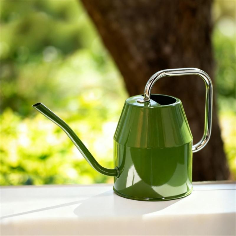 Lightweight Aluminum Watering Can Irrigation Device with Extended Spout for Gentle Watering in Gardens Home and Office Spaces