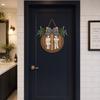 Wooden Bathroom Sign Plate Ornament Circle Decorative Plaque Toilet Decorative Plate  Home Decor