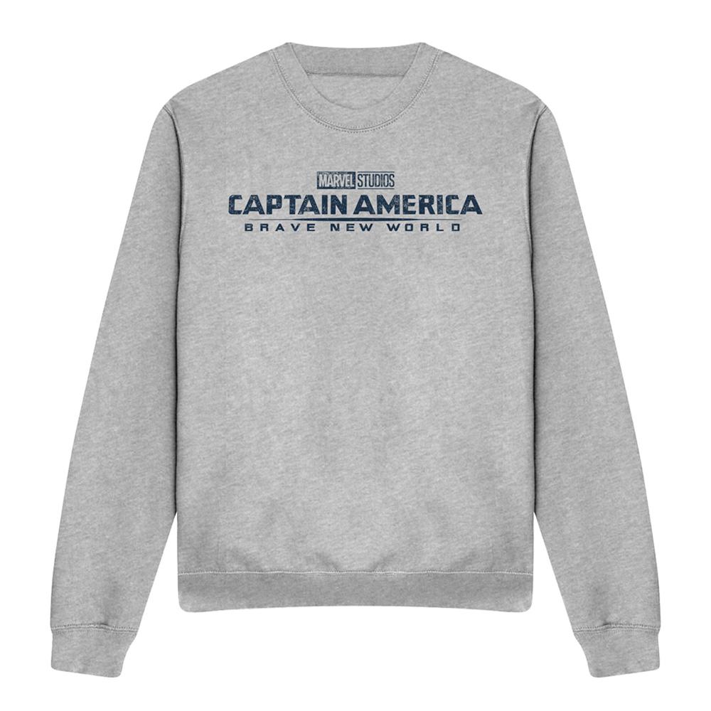 Captain America: Brave New World Unisex Adult Distressed Logo Sweatshirt