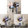 Aluminum Bathroom Wall Mount Hair Dryer Holder With Adhesive And Holes For Toilets And Showers