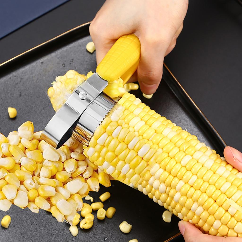 Corn Cob Stripper Manual Corn Peeler Thresher Quick Corn Kernel Cutter Tool with Safety Handle