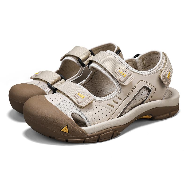 

Fashion Comfortable Slippers Simple Leisure Walk Beach Shoes Outdoor Wading Aqua Shoes Fashion Men s Casual Sandals Summer Walking Shoes 38 песочный