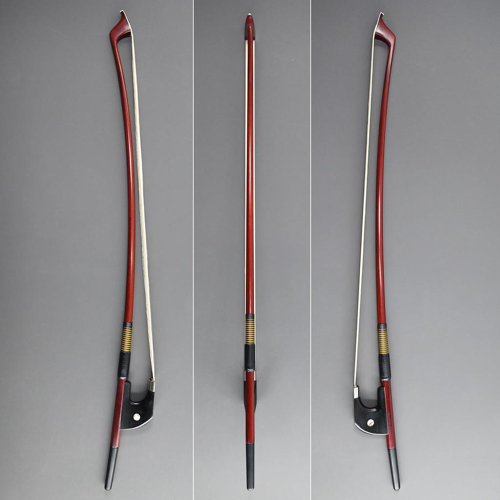 VingoBow Full-Size New German Double Bass Bow, Pernambuco Performance, for Advanced Players! Art No. 310BG 1/4