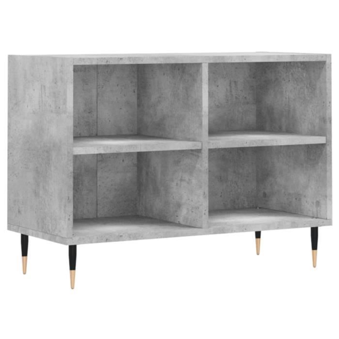 VidaXL Meuble TV gris béton 69,5x30x50 cm bois d'ingénierie 826960