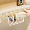 12pcs Drawer Storage Box Bathroom Transparent Suspended Cotton Swab Storage Box Under the Mirror Cabinet Pull-Out Storage Case