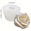 3D White Rose Silicone Molds (2pcs): Ideal for Jewelry, Handmade Candles, Soap, Plaster Casting