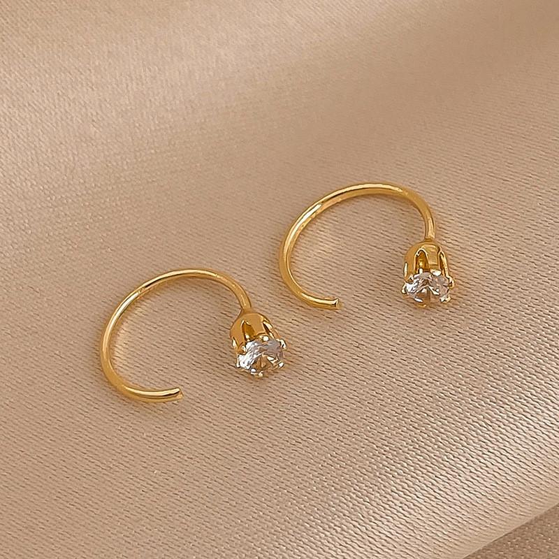 Geometric Alloy Stud Earrings For Women With Elegant Style For Daily Wear