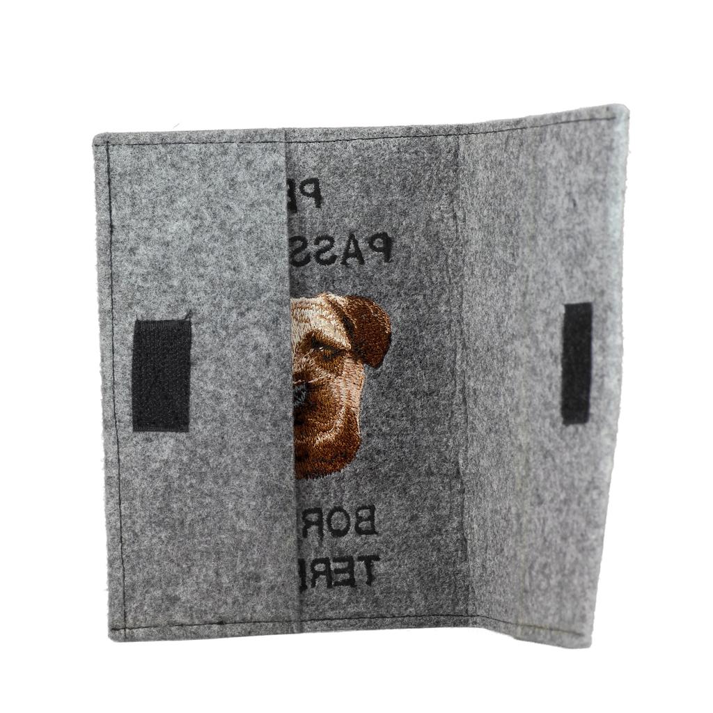 Border Terrier - Hundepasshülle, Dokumentenhülle, Geschenk für Reisende von der Marke Art-Dog