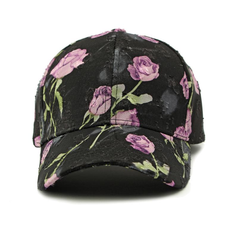 Printed Flower Baseball Cap Women's Spring Summer Outdoor Sun Visor Cap