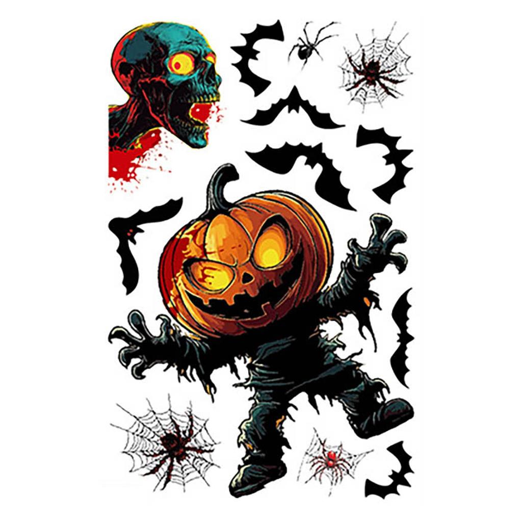 Halloween Decorations Horror Static Stickers Creative Death Glass Stickers