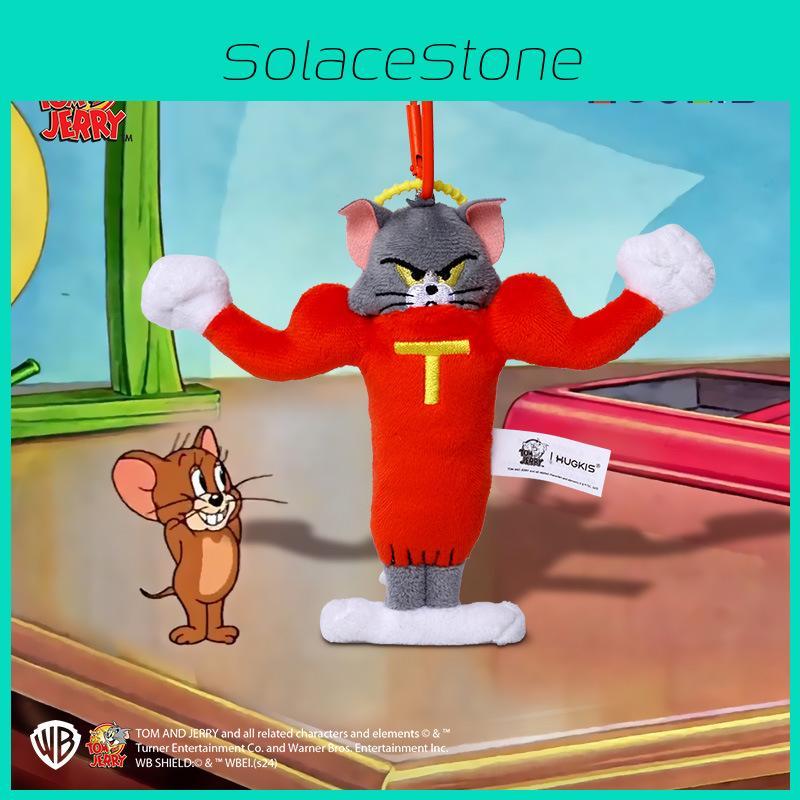 And Jerry Tom Tom Cat Plush Toy Pendant Keyring With Embroidery Design Gift For