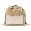 Luxury Transparent Moistureproof Drawstring Storage Bag with Breathable Dustproof Flocking