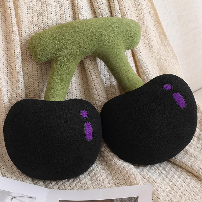 

Cartoon Fruit Cherry Throw Pillow Plush Toy Doll Girl Nap U-Shaped Pillow Children Sleep Soothing Doll 45*35cm（0.4kg） чёрный