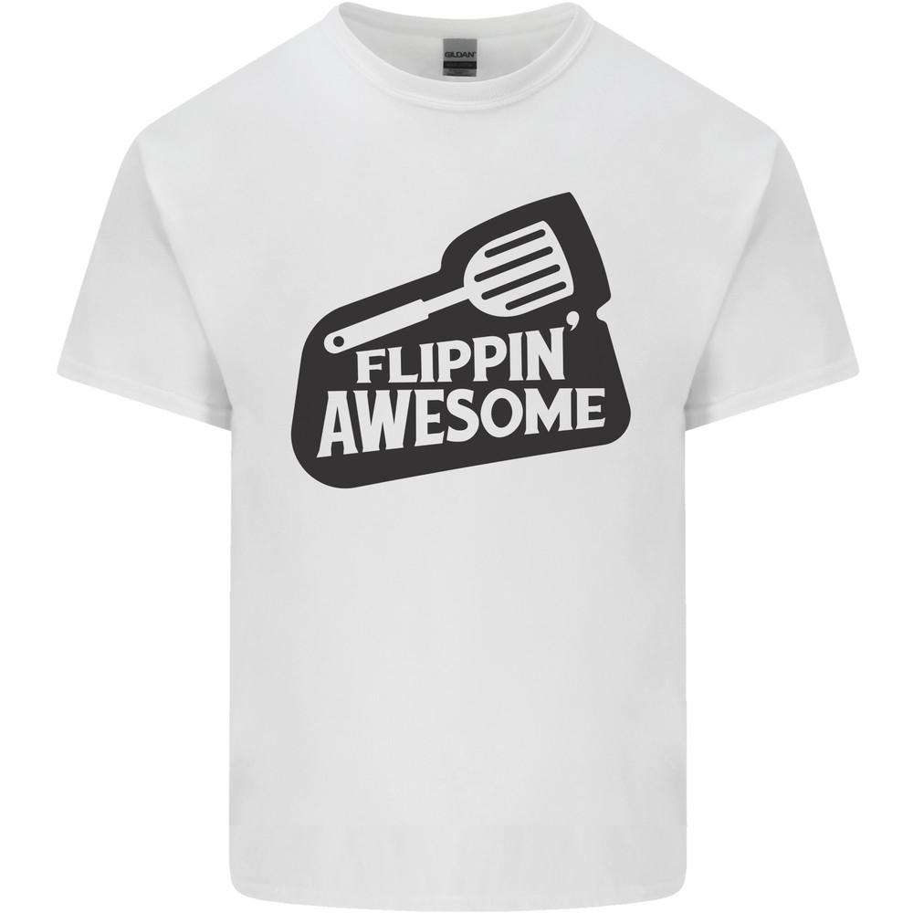 Flipping Awesome Funny BBQ Chef Fathers Day Mens Light Cotton T-Shirt Unisex T-Shirt S