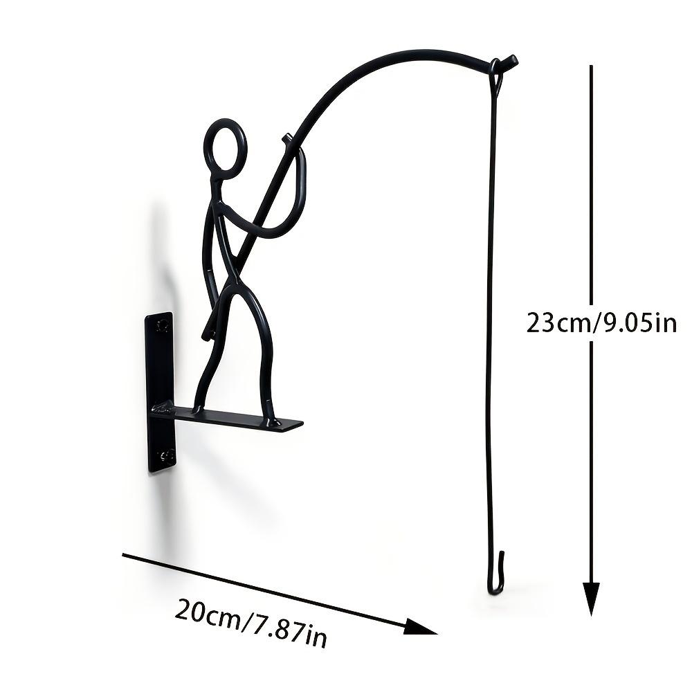 

Creative Iron Fisherman Wall Planter Holder Hanging Flowerpot Basket Garden Decoration Patio Balcony Home Decor