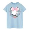 Disney Womens/Ladies Minnie Mouse Flowers Cotton Bow Boyfriend T-Shirt