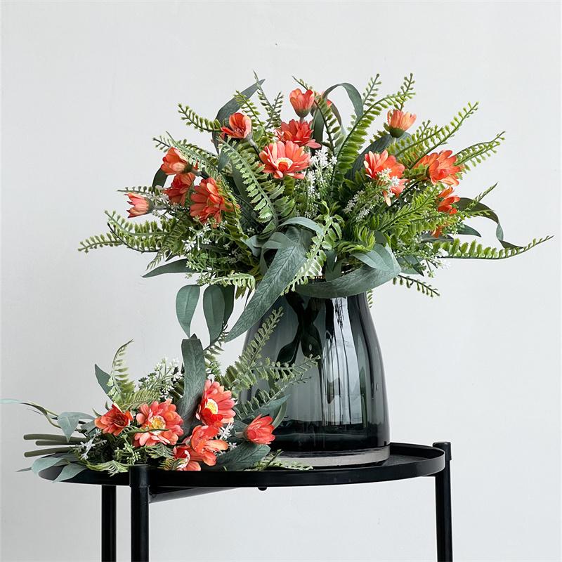 Severská sedmikráska perská zelená rostlina list umělá květina dekorace umělá zelená rostlina svatební domácí umělá květina