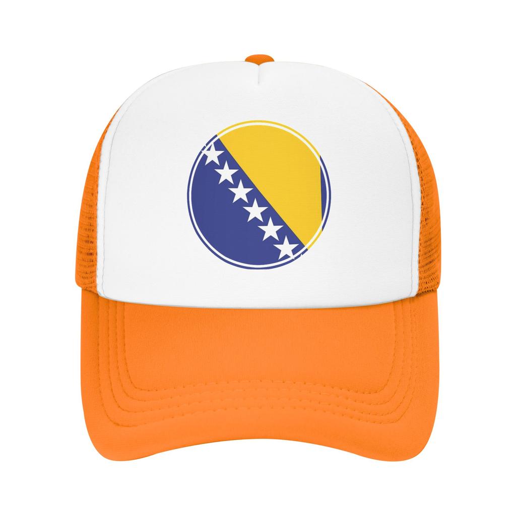 Bosnia and Herzegovina Flag Mesh Baseball Cap Unisex Women HipHop Trucker Worker Cap Hat Adjustable Summer Trucker Caps