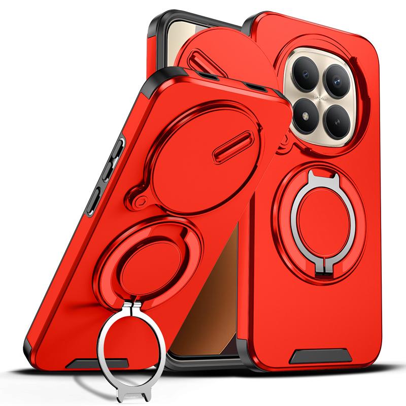 Pro Xiaomi Redmi Note 15 Pro Plus, 15 Pro 5G Pouzdro ELVEV Magnetické Pevný PC + Měkký TPU Odolné proti pádu Otočný Prstencový Stojan Kryt Telefonu