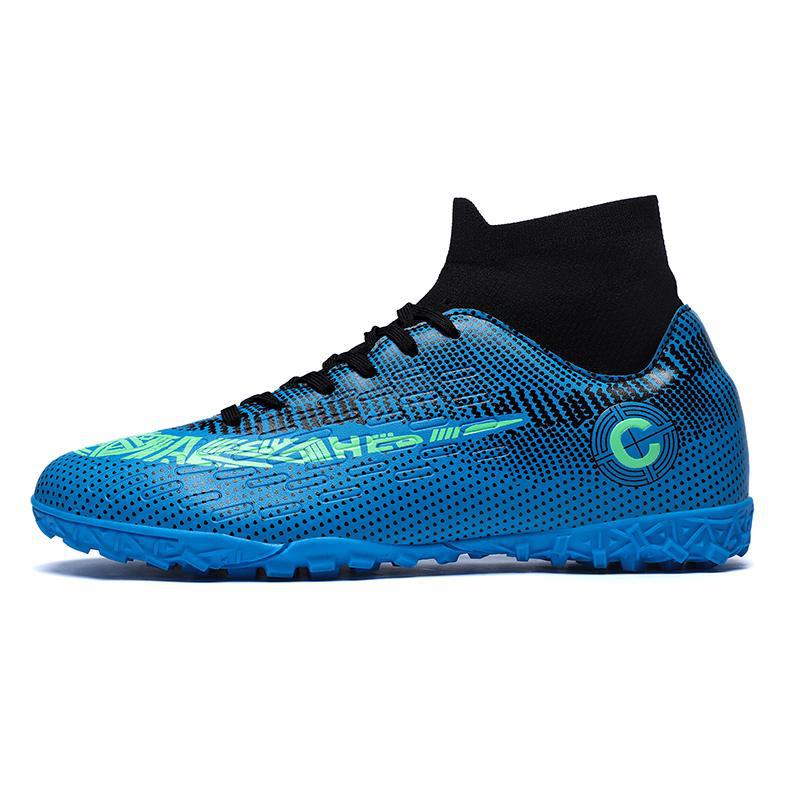 

2025 новые мужские и женские футбольные бутсы больших размеров с шипами и шипами. Юношеские и студенческие тренировочные футбольные бутсы для соревнований 46 сапфировый