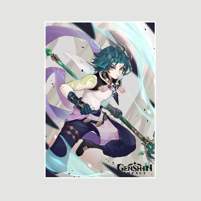 Genshin Impact Series Posters White Paper Anime Girl Poster Mural Home Decor Study Bedroom Bar Cafe Decoration Painting Wall Art Prints
