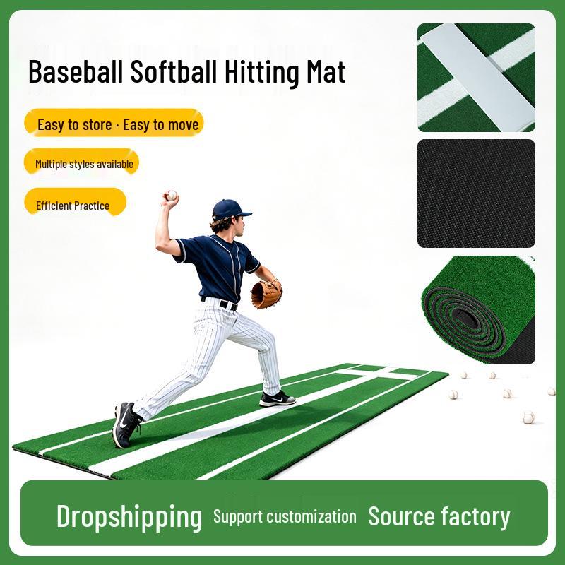 Portable Non-slip Batting Mat: Indoor/Outdoor Practice for Baseball/Softball Pitcher & Hitter