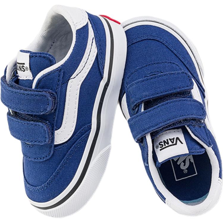 Vans Brooklyn LS V Active Sports Casual Series Comfortable Versatile Low-Top Walking Shoes Baby sneaker Navy VN000D7X5TU