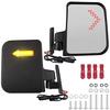 Golf Cart Mirror Universal Golf Cart Side Mirror with Turn Signal Light Rearview Mirror