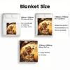 1pcLion Mother and Cub African Savanna Sunset Flannel Blanket Wild Animal Print Soft Warm Throw Blanket for Bed Living RoomDecor