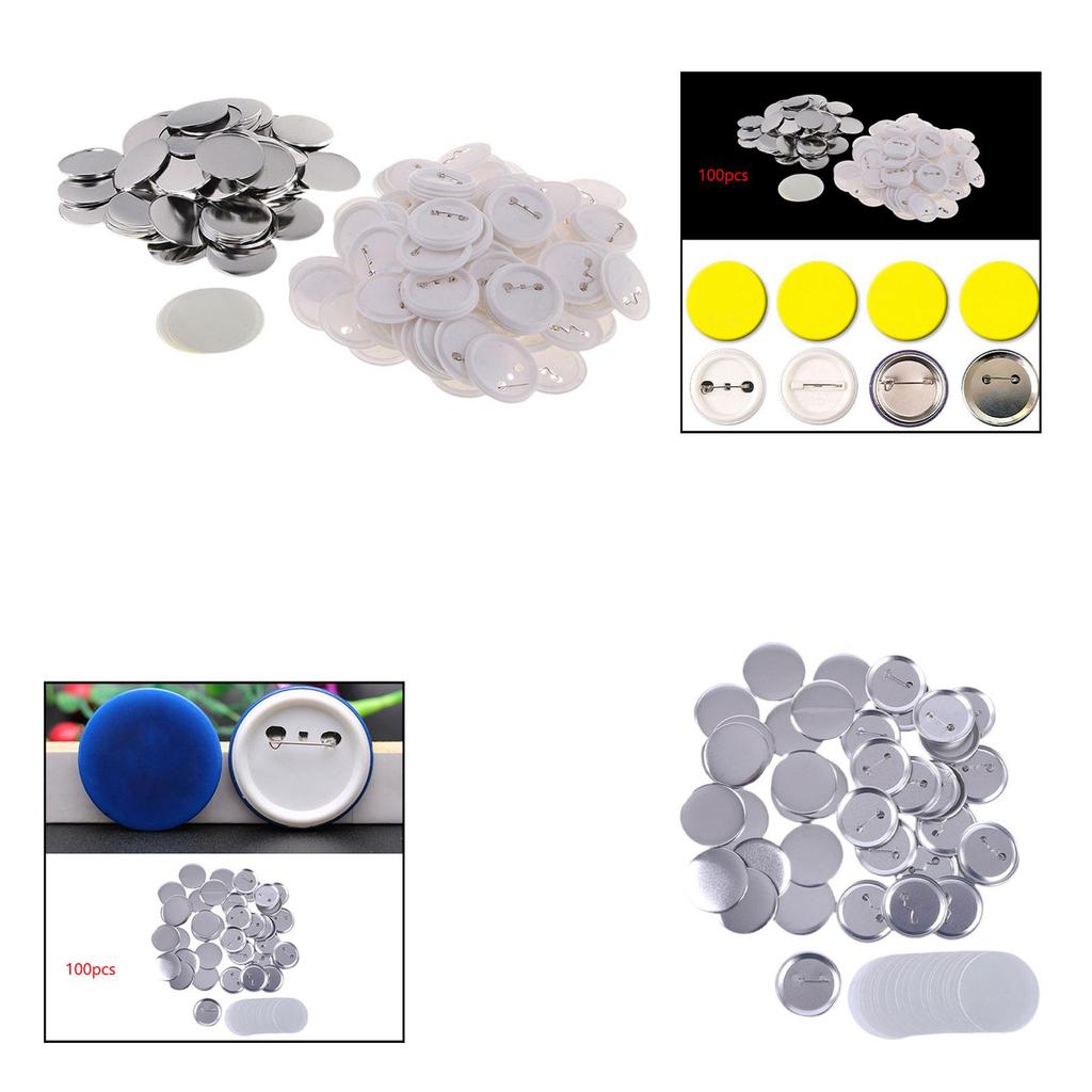 100 Pieces Accessories for Making Badges, Parts for Button Makers, Gift Ideas
