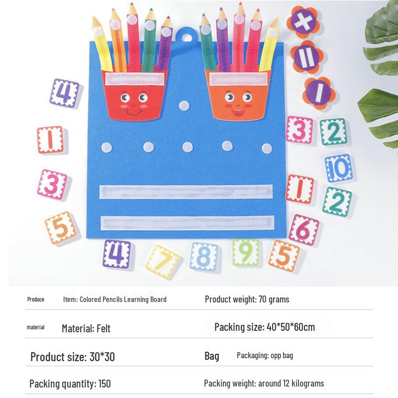 

Children’s Creative Felt Learning Board: DIY Educational Busy Board for Early Learning and Arithmetic.