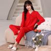 Tencel cotton pajamas women's comfortable lace loungewear nine-quarter sleeve trousers women's pullover set spring and summer new models