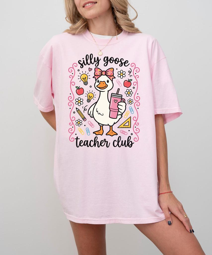 Silly Goose Teacher Club Shirt, Comfort Colors Back to School Outfit