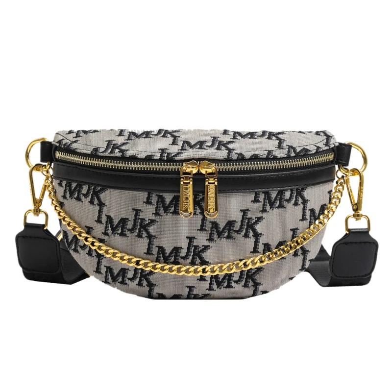 Luxury Designer Fanny Pack for Women Canvas Bag Waist Bags Phone Bags Shoulder Crossbody Belt Female