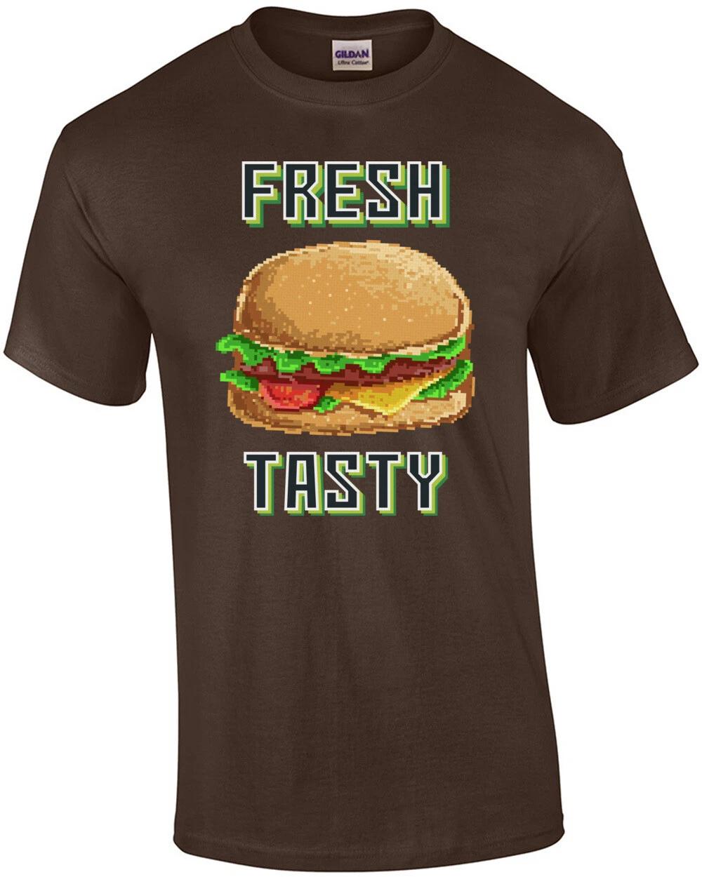 Fresh Tasty Cheeseburger Retro T-Shirt L