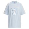 Originals Disney Collaboration Fashion Trendy Simple Versatile Short Sleeve Drop Shoulder T-Shirt Women Tops Blue KC3098