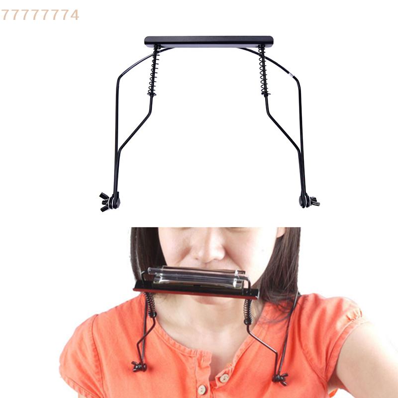 Instrument Harmonica Stand Iron Harmonica Stand Adjustable Suitable 10 Hole Harmonica Neck Rack Mount Holder Stand