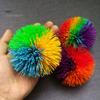 1/2/10/15 Stück Silikon-Affen-Stringy-Ball, Angstlinderung, bunter sensorischer Ball, tragbarer Regenbogen-Zappelball, Hüpfball, Stressball für Partys